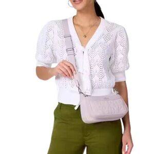 KATE SPADE DUET SPADE FLOWER QUILTED NYLON CROSSBODY